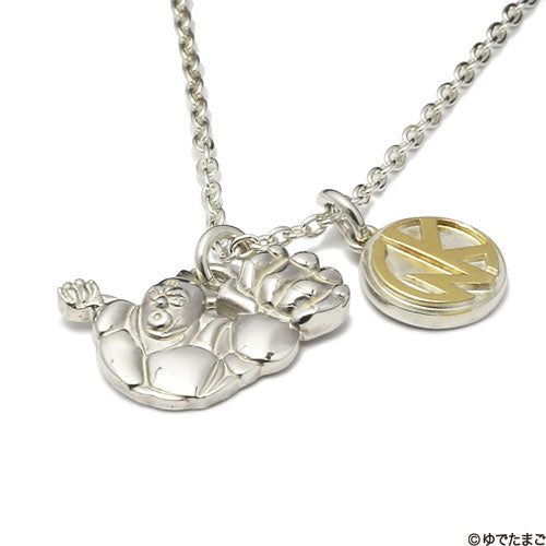 Kinnikuman KIN Mark Necklace - Silver x Gold