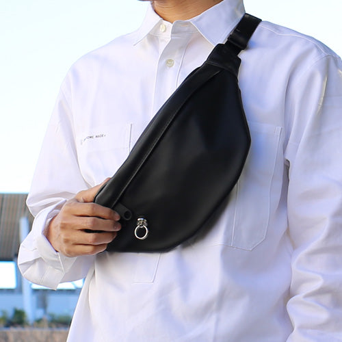 Ethical Leather Simple Mini Waist Pouch Body Bag 2L