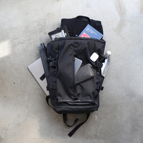 Ethical Leather & Eco Cordura Combination Backpack Rucksack 20L
