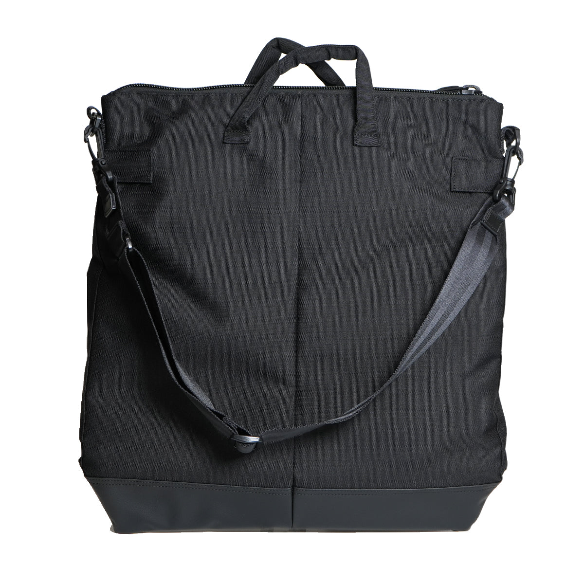 Ethical Leather & Eco Cordura Combination Helmet Bag Shoulder Bag Large Capacity Original/Made in Japan