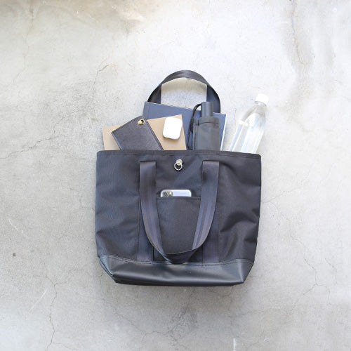 Ethical Leather & Eco Cordura Combination Tote Bag M Original/Made in Japan