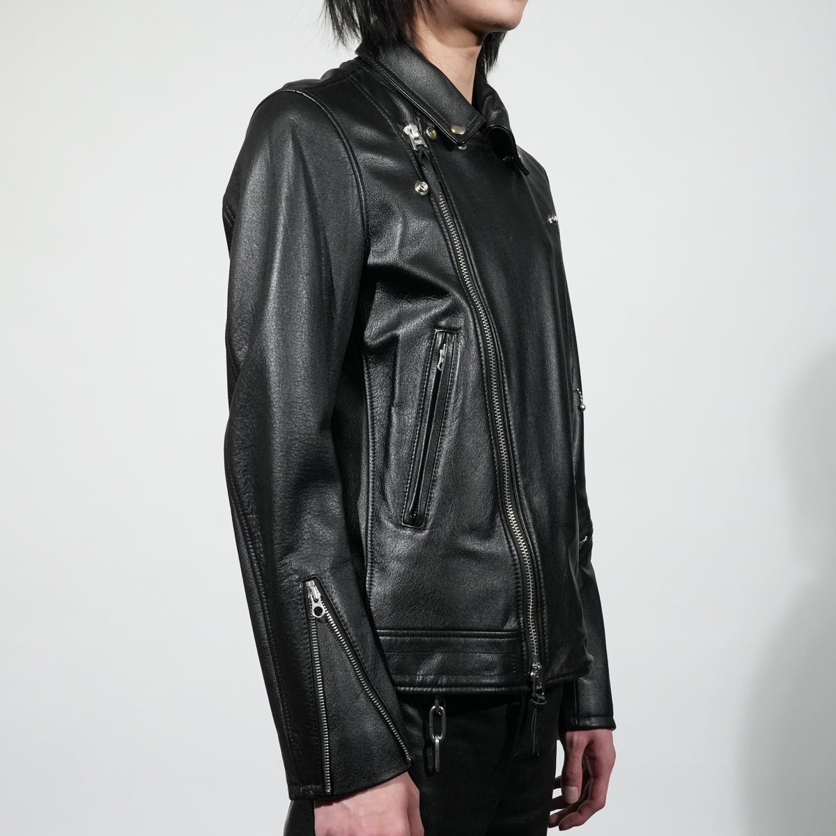 KADOTANI 皮革骑士夹克，双层部落