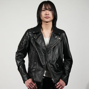 KADOTANI Padded Leather Rider's Jacket, Double Tribe