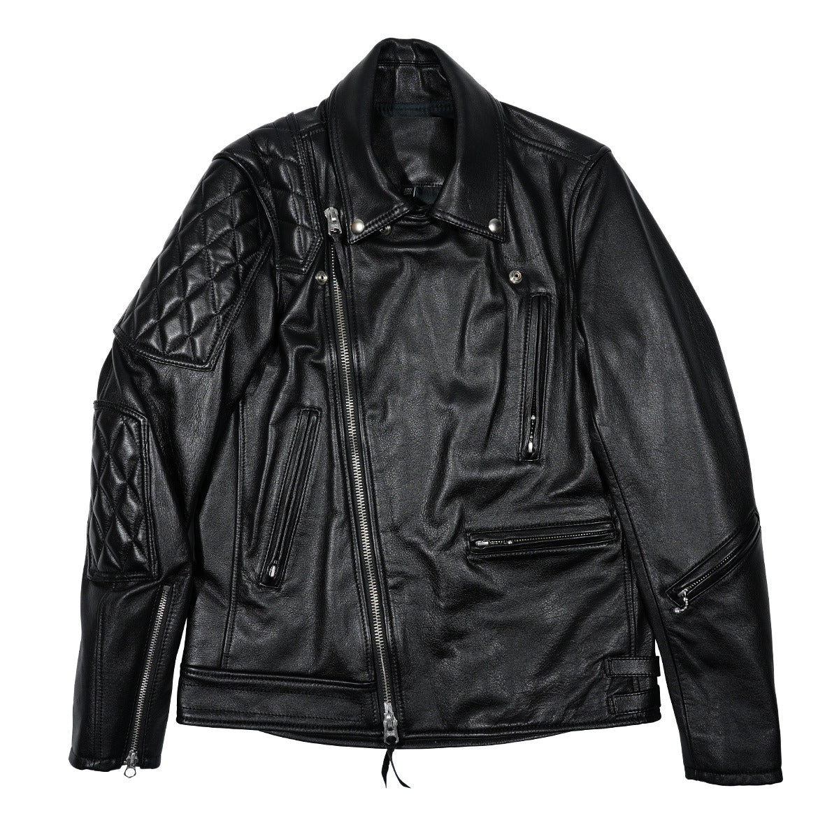 KADOTANI Padded Leather Rider's Jacket, Double Tribe