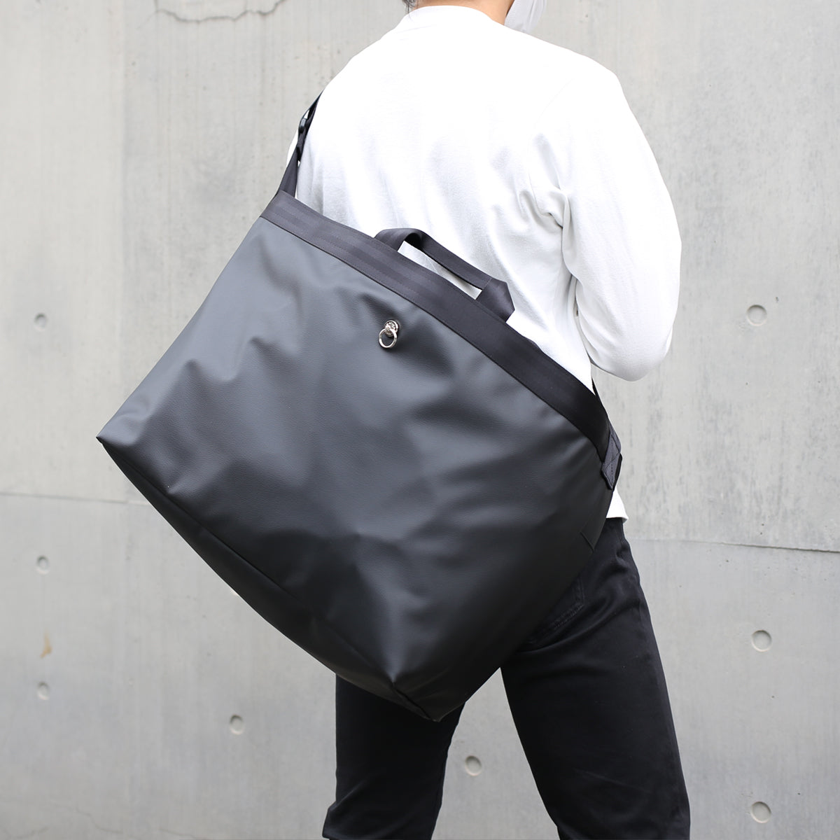 Ethical Leather 2-way Big Boston Bag & Shoulder Bag Original/Made in Japan