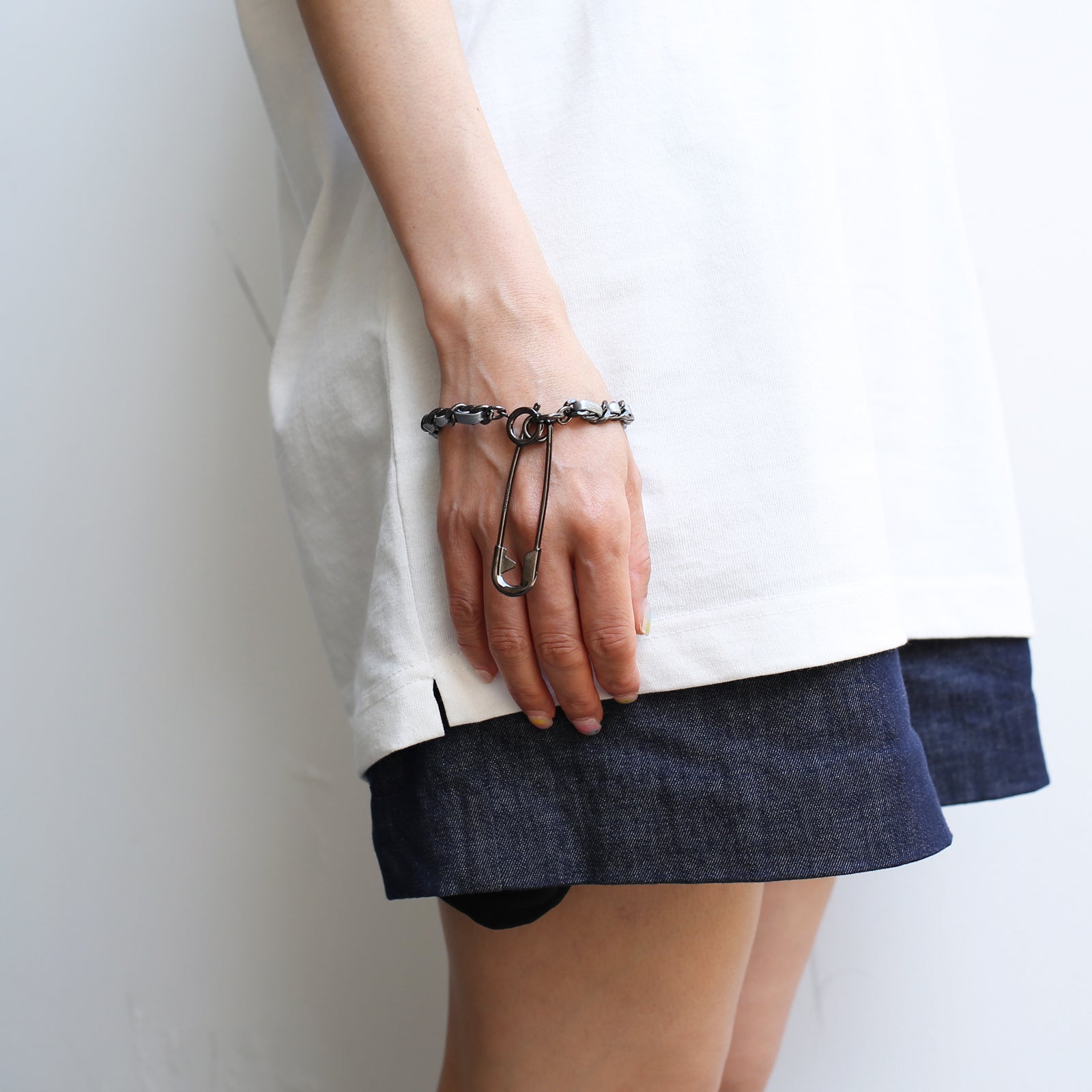 ToraTape Chain Bracelet & Anklet (Thick / Black & Silver)
