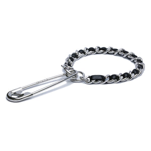 ToraTape Chain Bracelet & Anklet (Thick / Silver & Black)