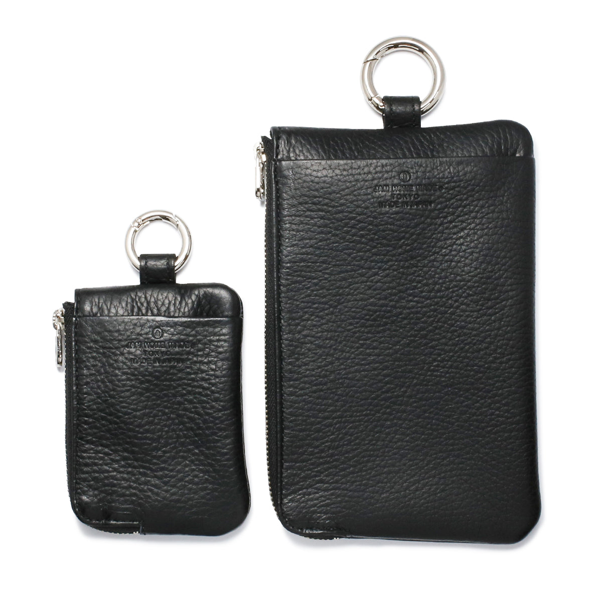 Hands-Free L-Shaped Zip Pouch / Long Wallet Scotchgard Leather