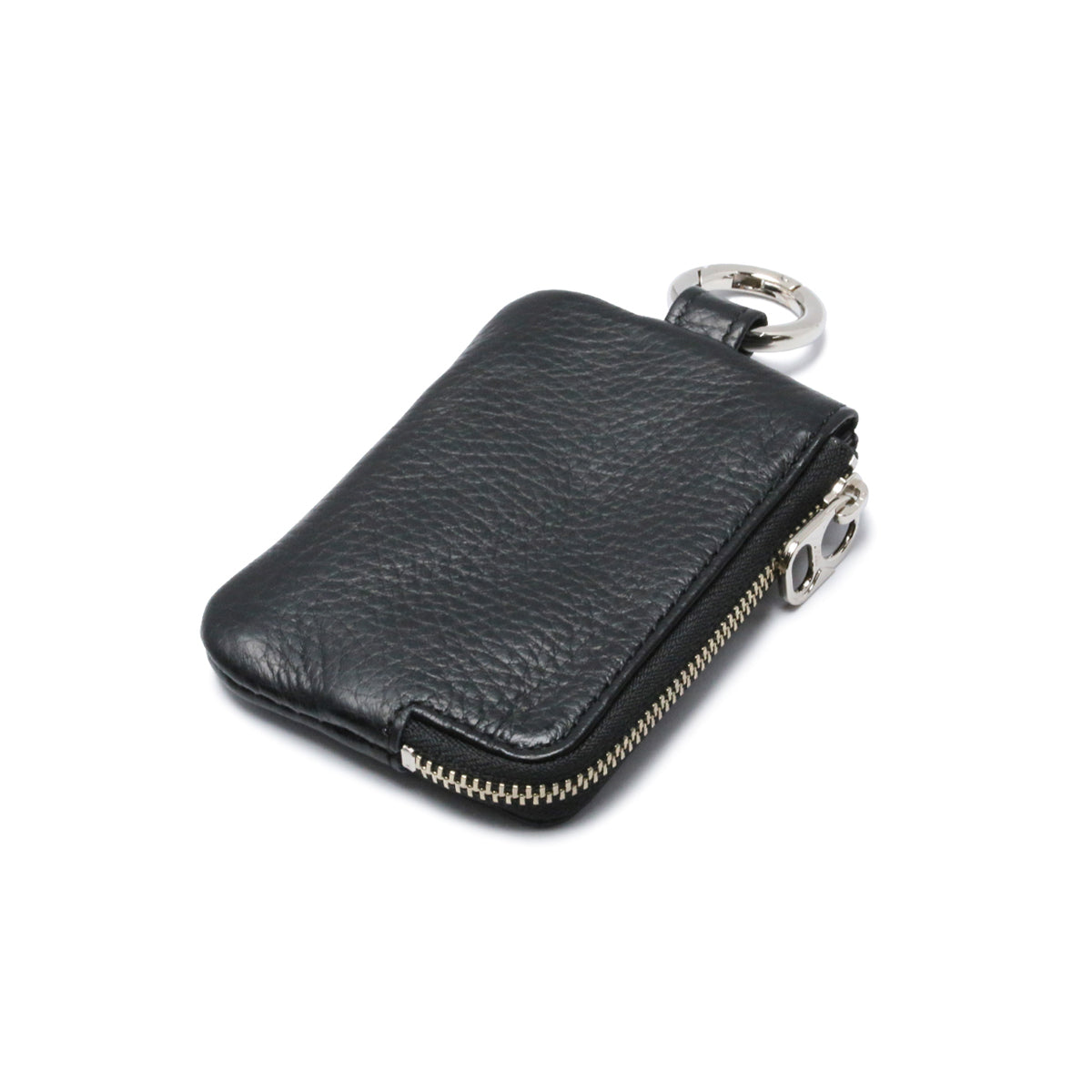Hands-free L-shaped Zip Pouch/Fragment Case Scotchgard Leather with Chain