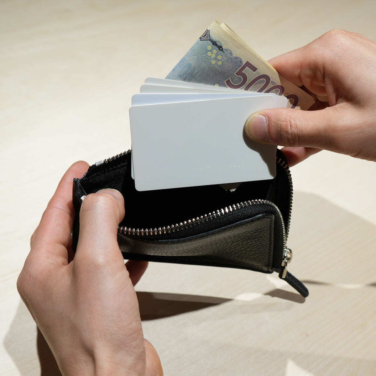 4NK trick mini Zip Multi-Wallet - Cashless/L-Zipper/Bi-fold/Eyelet Print