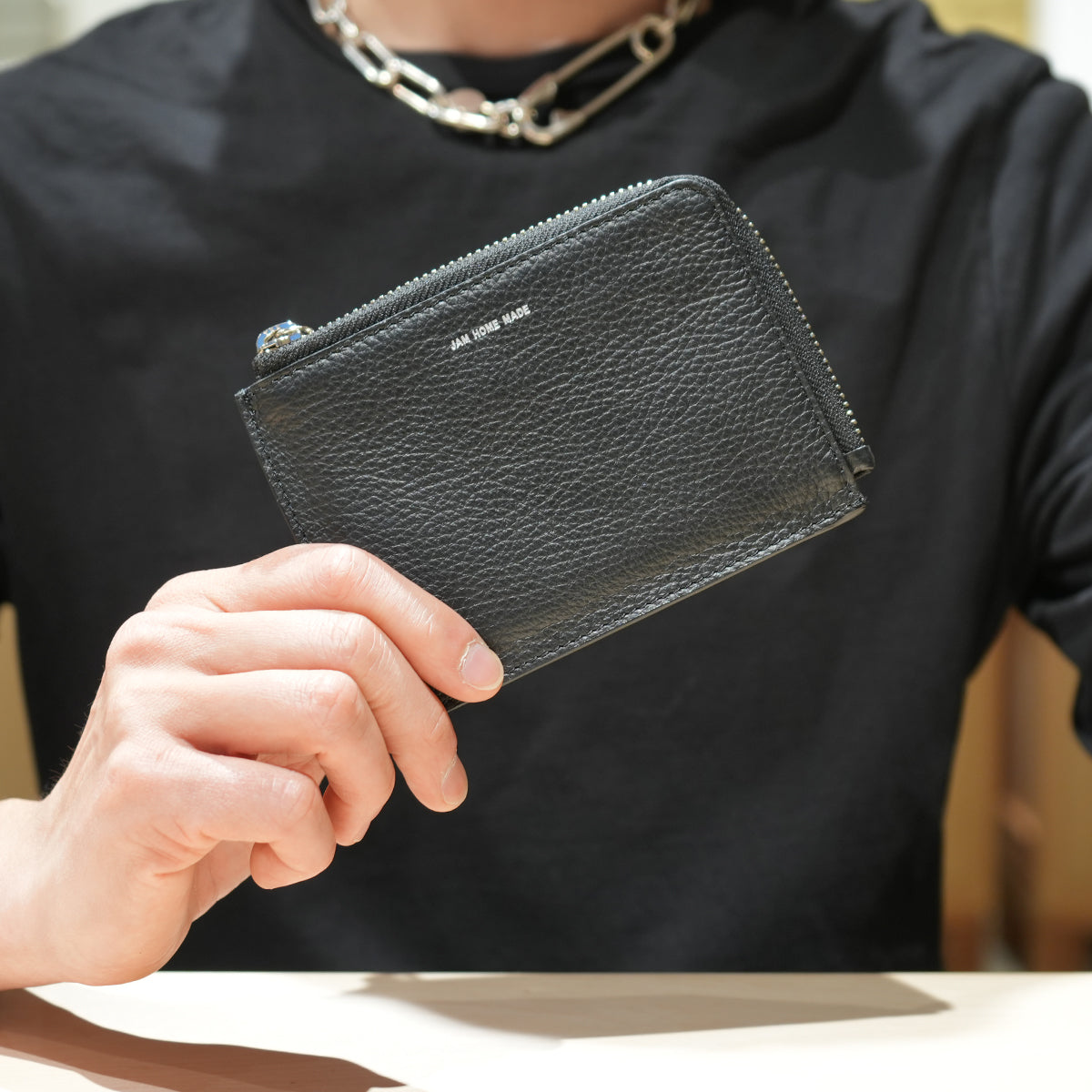 4NK trick mini Zip Multi-Wallet - Cashless/L-Zipper/Bi-fold/Logo Print