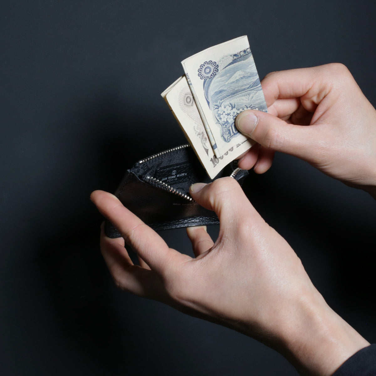 4NK trick mini Zip Coin Wallet - Cashless/L-Shaped Coin & Key Case/Logo Print