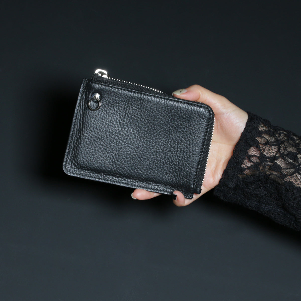 4NK Trick Mini Zip Multi Wallet Cashless Wallet / L-Shaped Zipper / Bifold / Eyelet