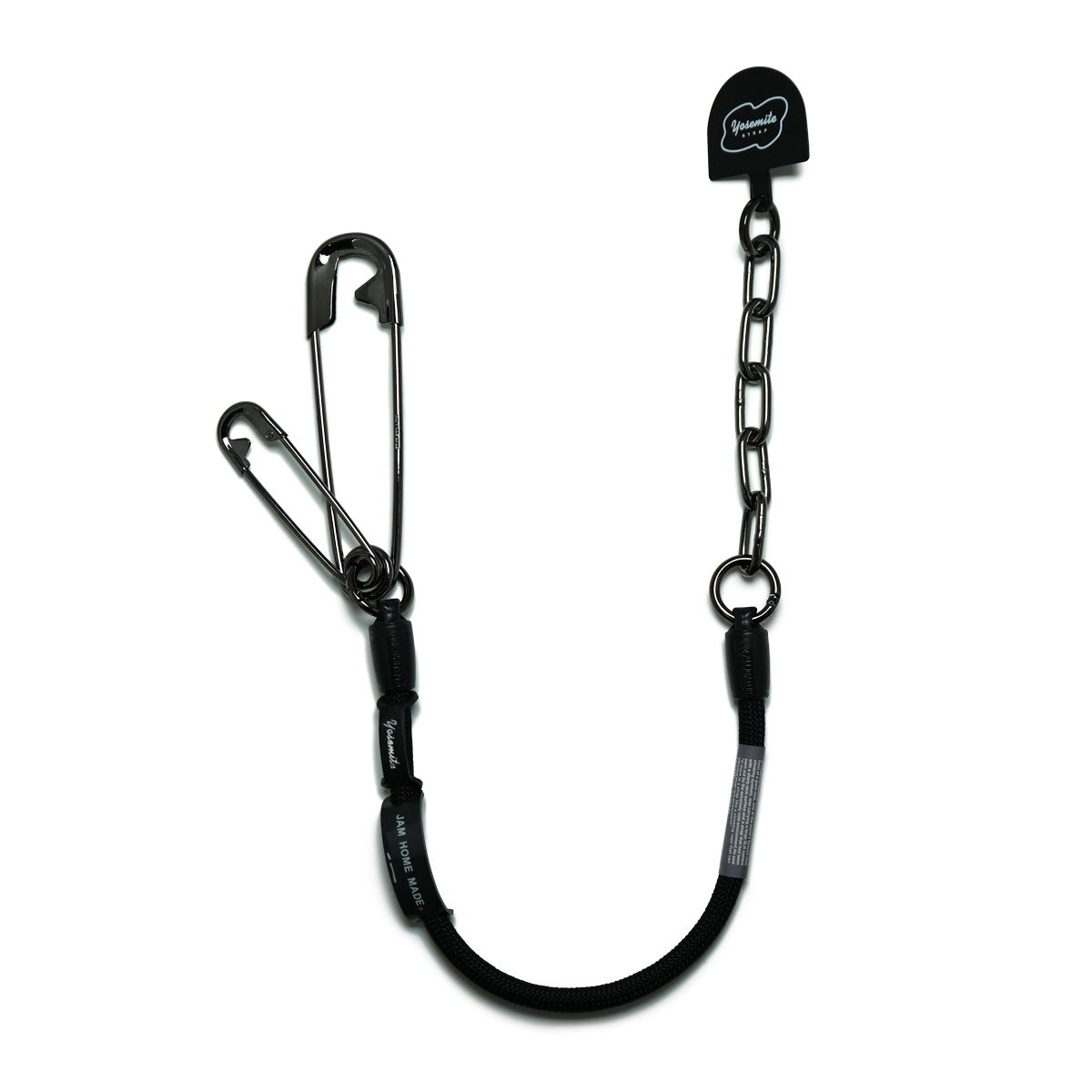 YOSEMITE - Yosemite Strap 4NK Multi Cord Chain Smartphone Shoulder & Wallet Chain Short - Black