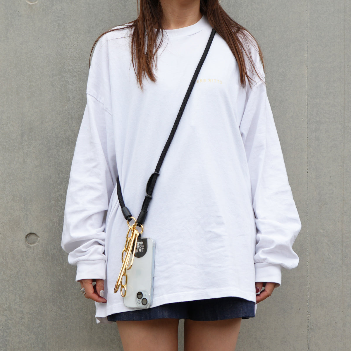 YOSEMITE - Yosemite Strap 4NK Multi Cord Chain Smartphone Shoulder & Wallet Chain Long - Gold