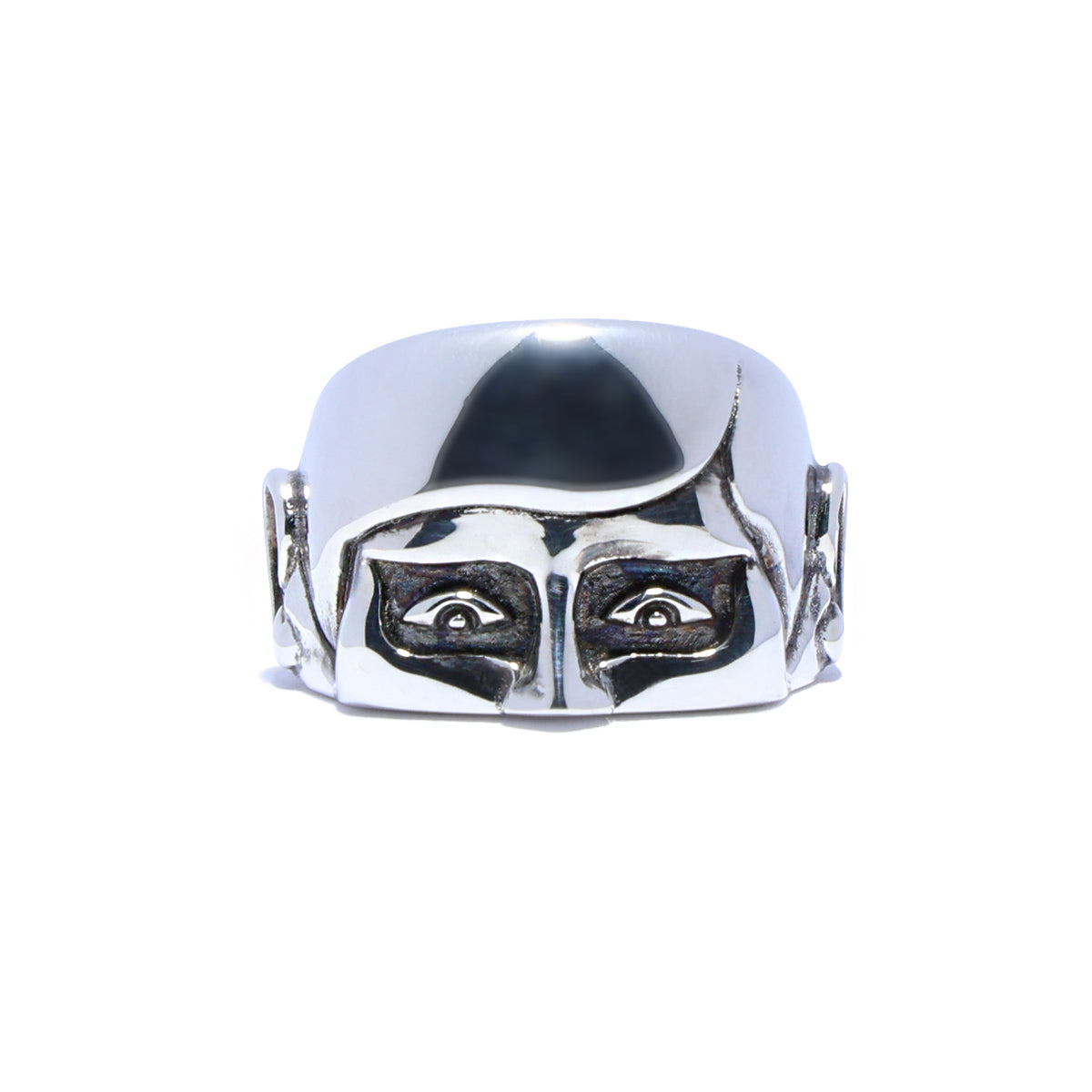PUNK DRUNKERS "That Guy" Face Ring Half BRASS / Ring
