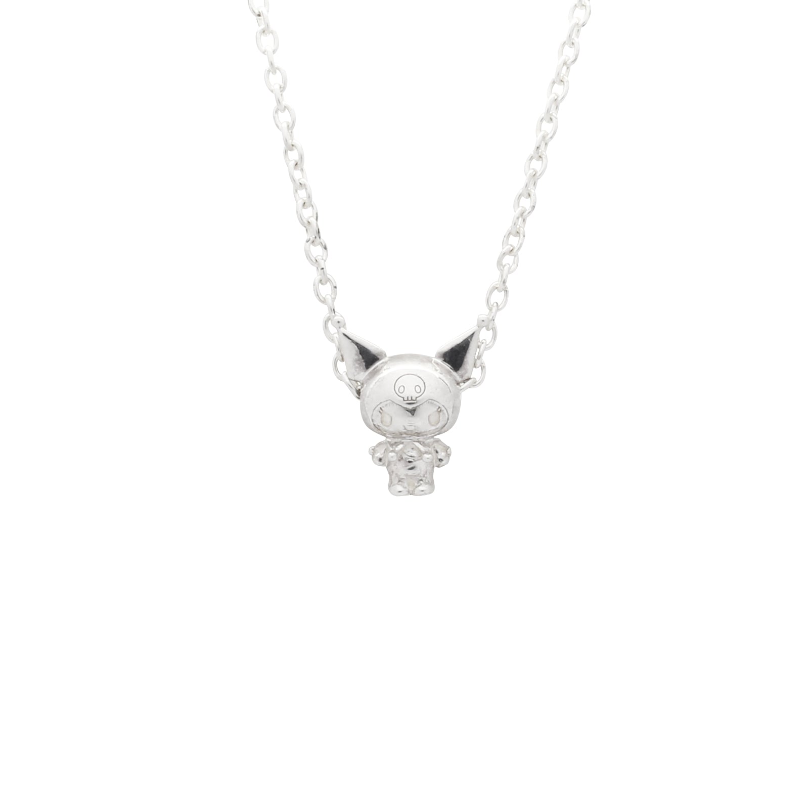 Kuromi Clover Necklace - Silver