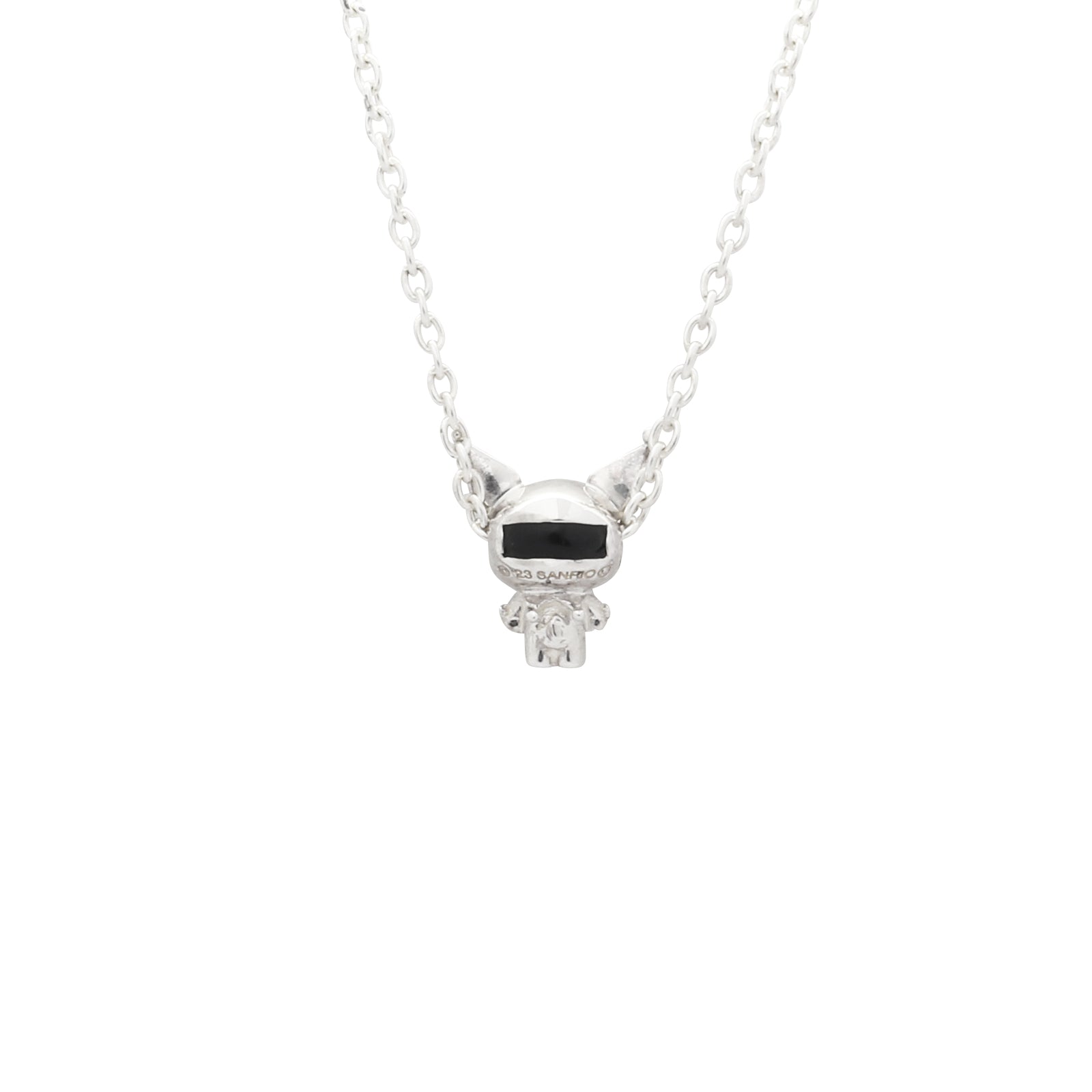 Kuromi Clover Necklace - Silver