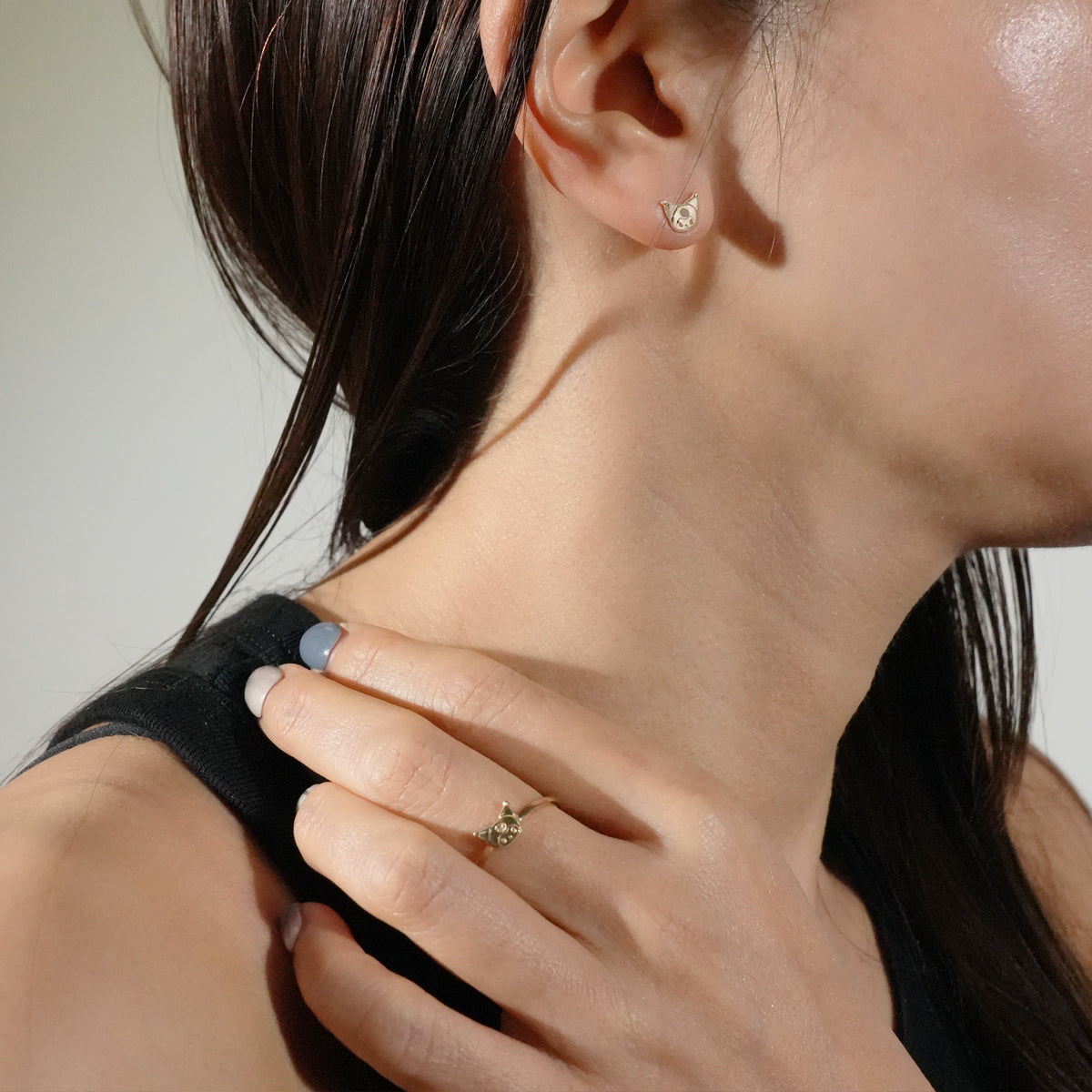 Kuromi Faith No More Earring - K10 Yellow Gold / Single Earring