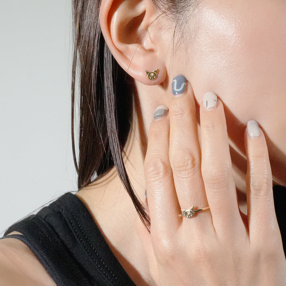 Kuromi Faith No More Earring - K10 Yellow Gold / Single Earring