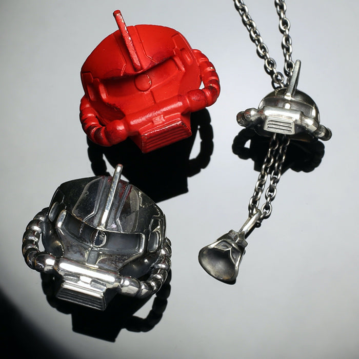 Mobile Suit Gundam Char's Zaku Face Ring -SILVER-/Ring