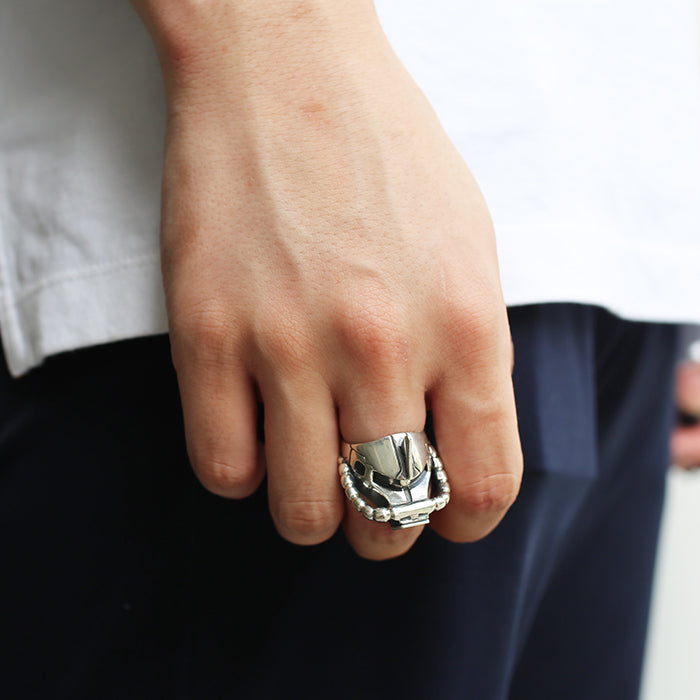 Mobile Suit Gundam Char's Zaku Face Ring -SILVER-/Ring