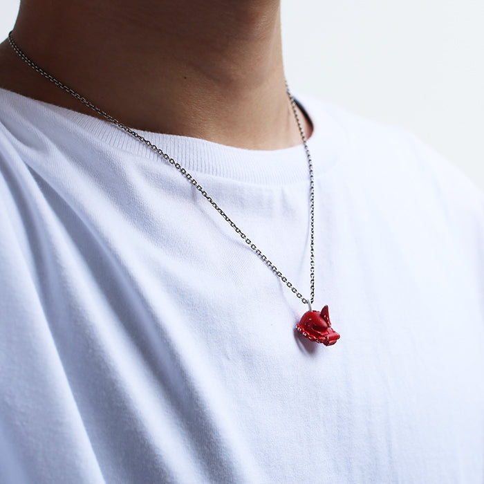 Mobile Suit Gundam Char's Zaku Face Necklace -RED-