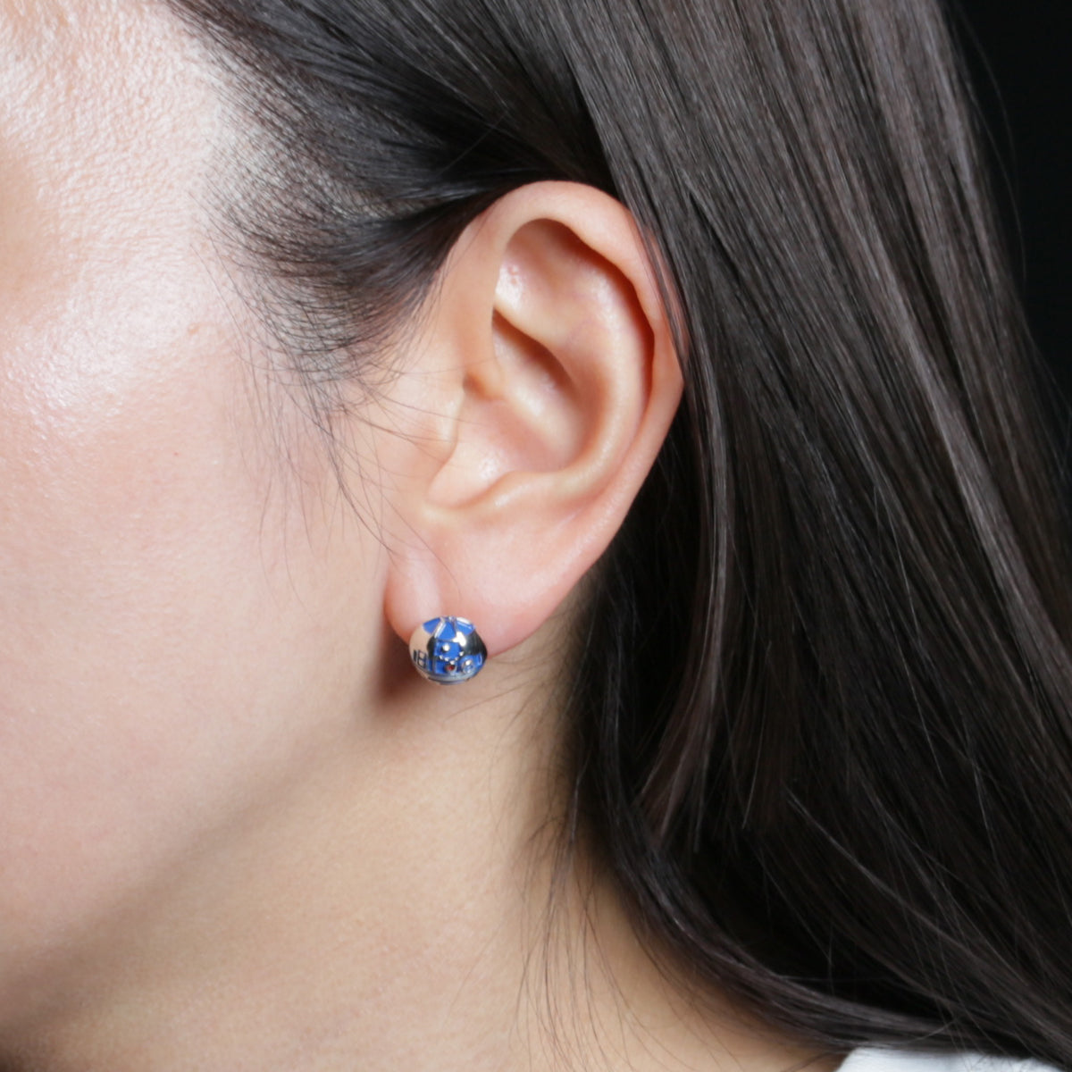 星球大战™ R2D2 耳环 - 银色/单只