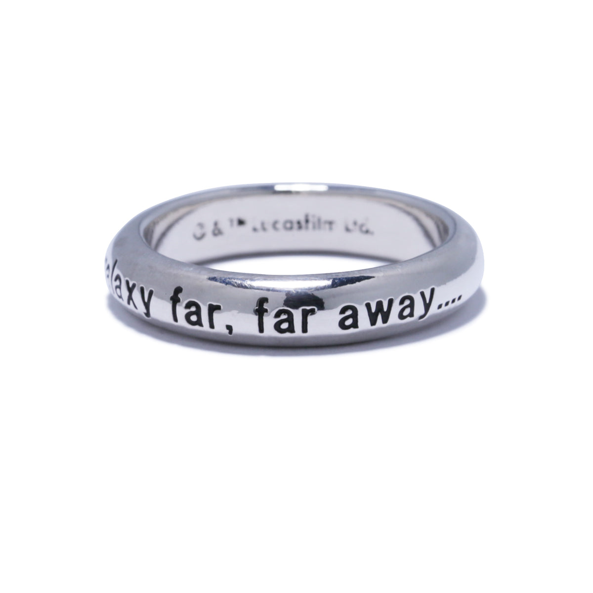 星際大戰™介紹資訊戒指 - 銀色（鏡面拋光）