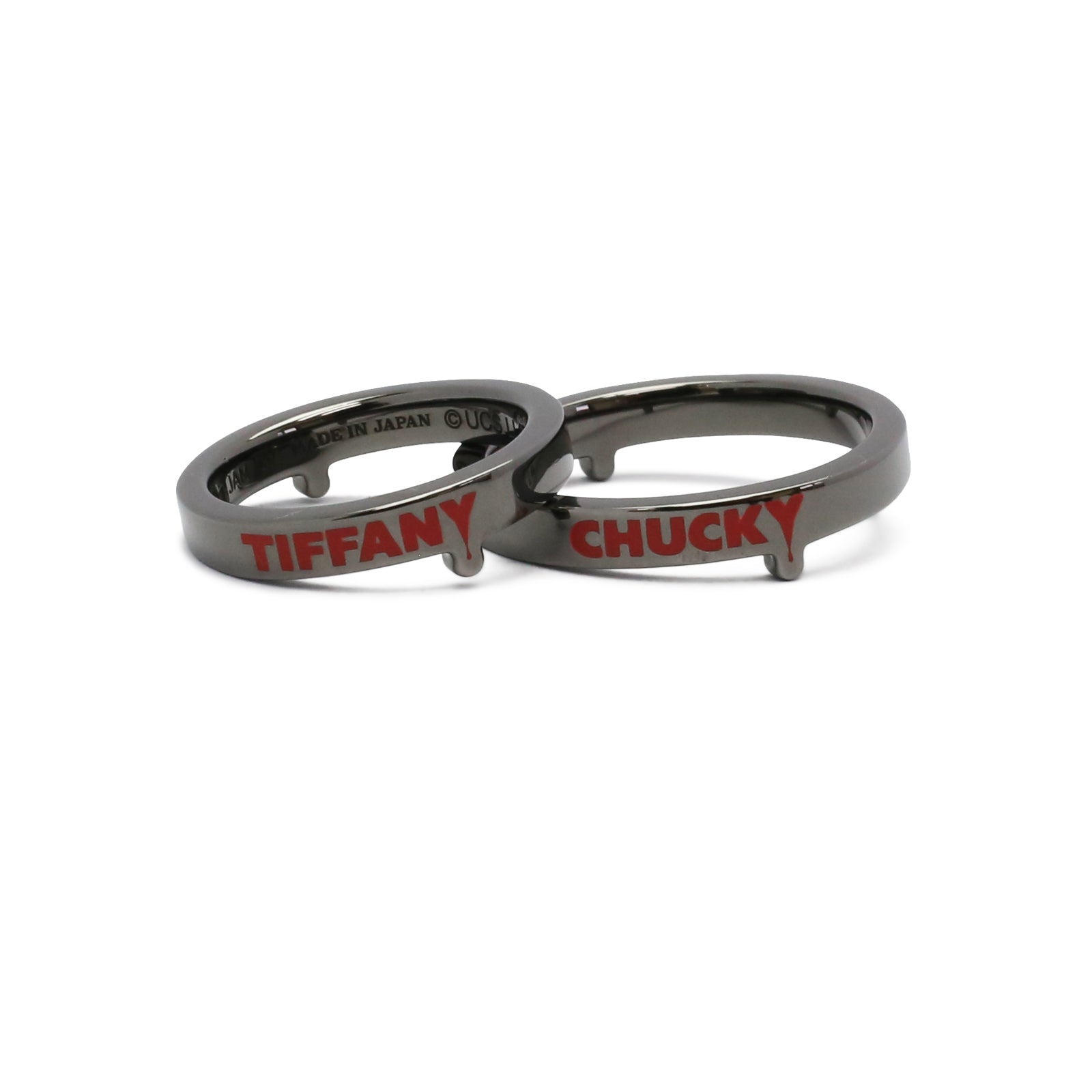 《鬼娃新娘》與《蒂芬妮》戒指 - 黑色 / 配對戒指（單枚）