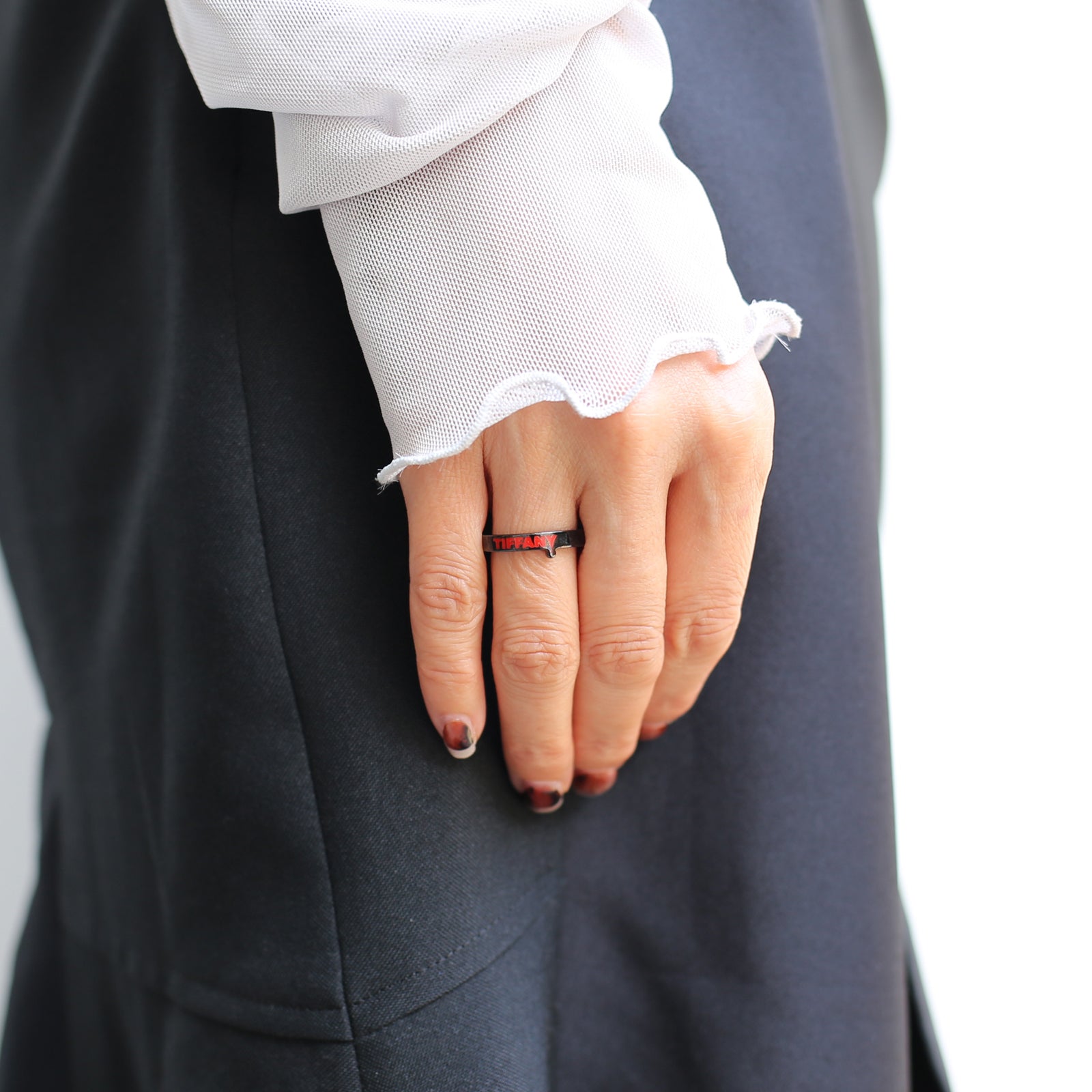 《鬼娃新娘》與《蒂芬妮》戒指 - 黑色 / 配對戒指（單枚）