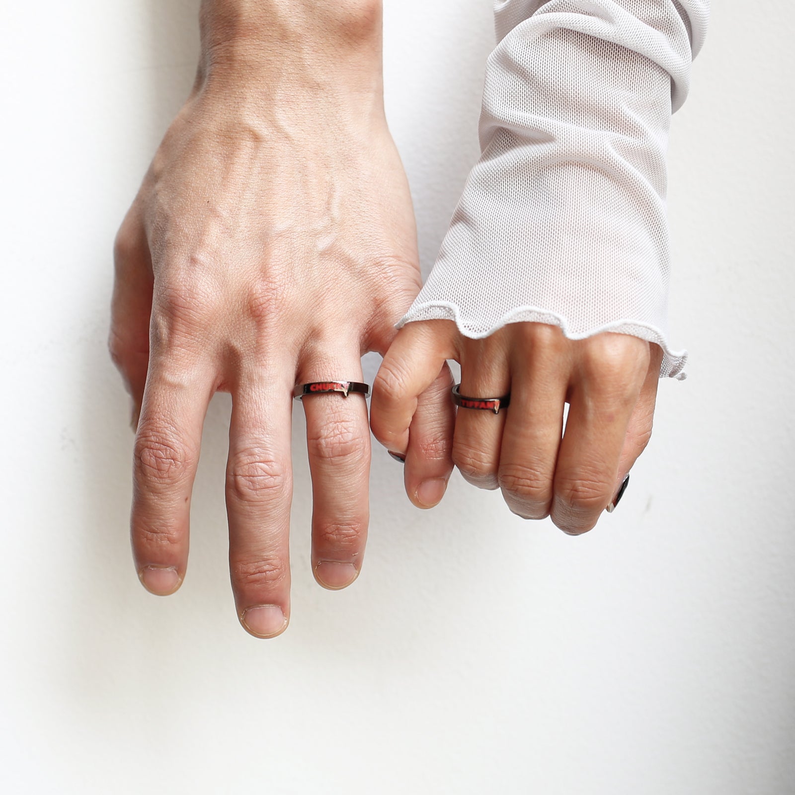 《鬼娃新娘》與《蒂芬妮》戒指 - 黑色 / 配對戒指（單枚）