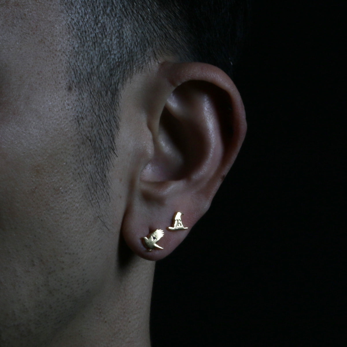 哈利波特與魔法石分院帽耳環 - 雷文克勞（雙耳）