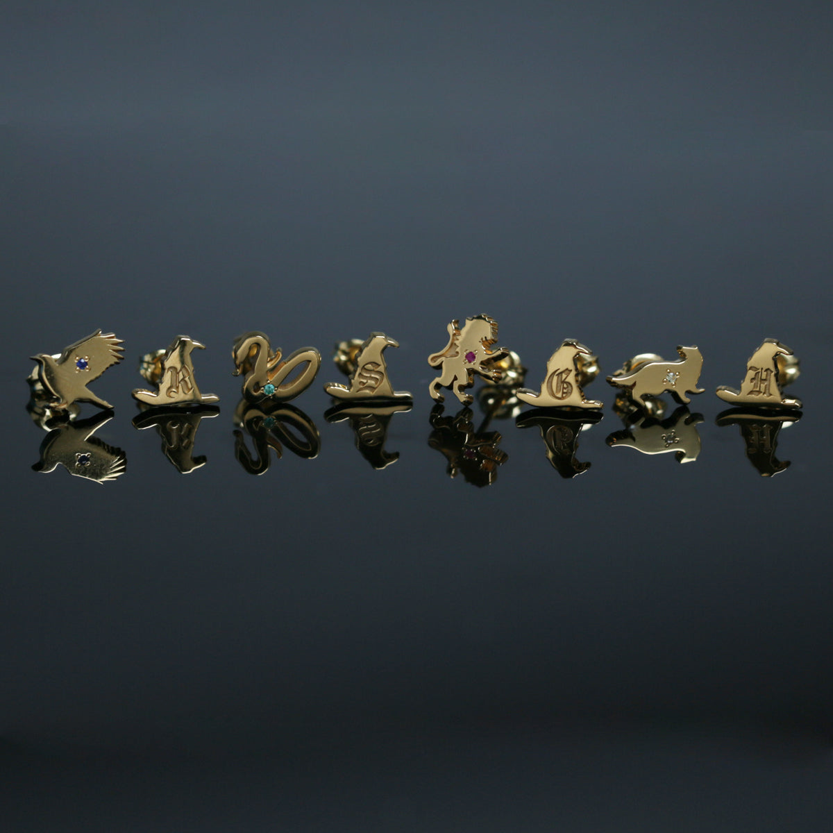 Harry Potter and the Philosopher's Stone Sorting Hat Earrings - Hufflepuff (both ears)