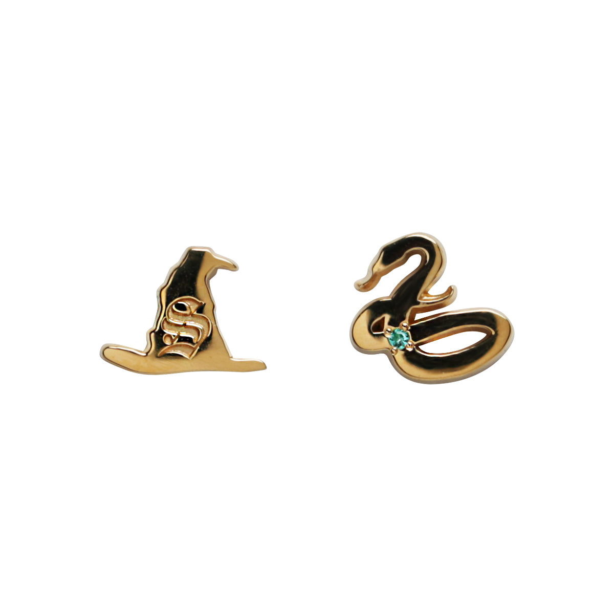 Harry Potter and the Philosopher's Stone Sorting Hat Earrings - Slytherin (both ears)