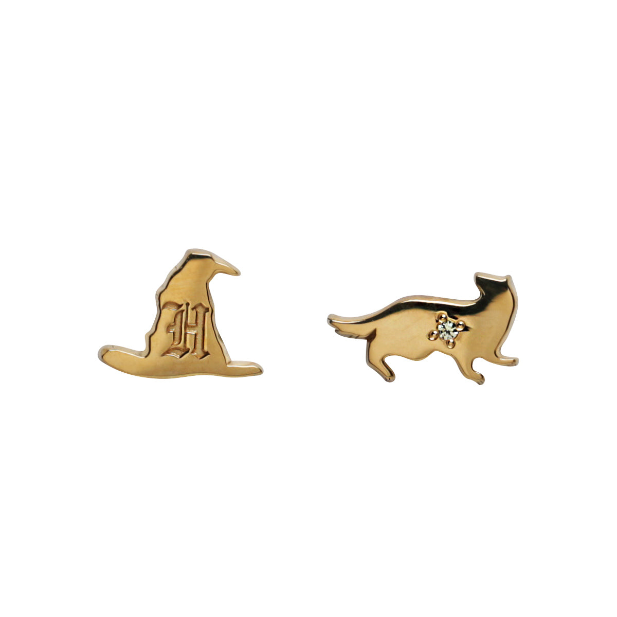 Harry Potter and the Philosopher's Stone Sorting Hat Earrings - Hufflepuff (both ears)