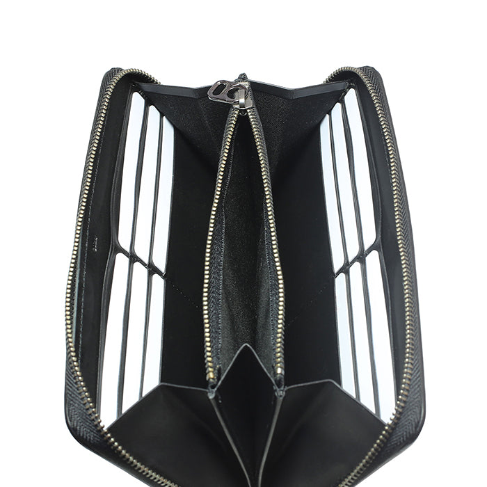 Mickey Mouse Big Eye Con Zipper Long Wallet/Long Wallet