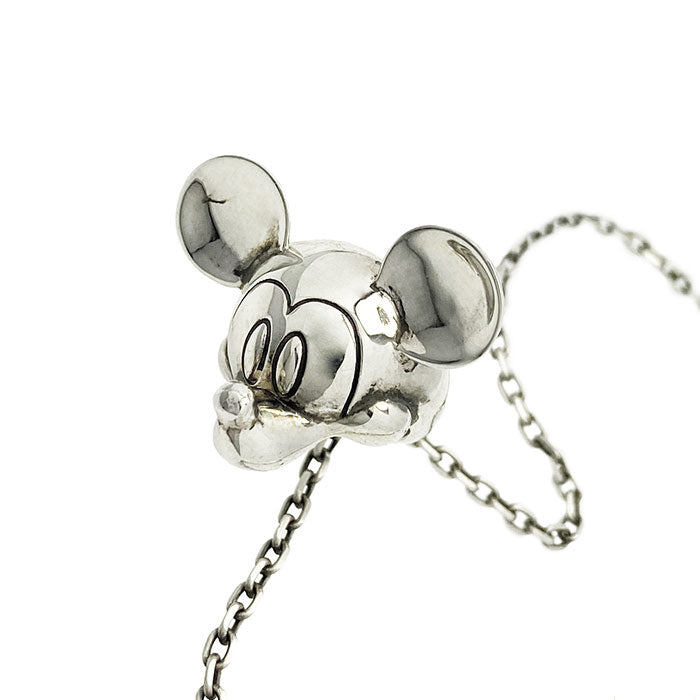 Mickey Mouse Baby Ring Necklace - Silver