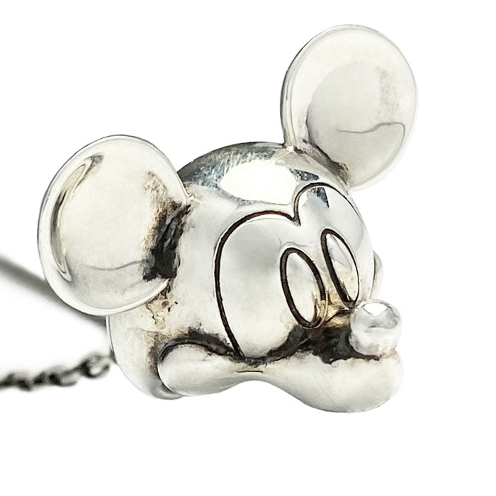 Mickey Mouse Baby Ring Necklace - Silver