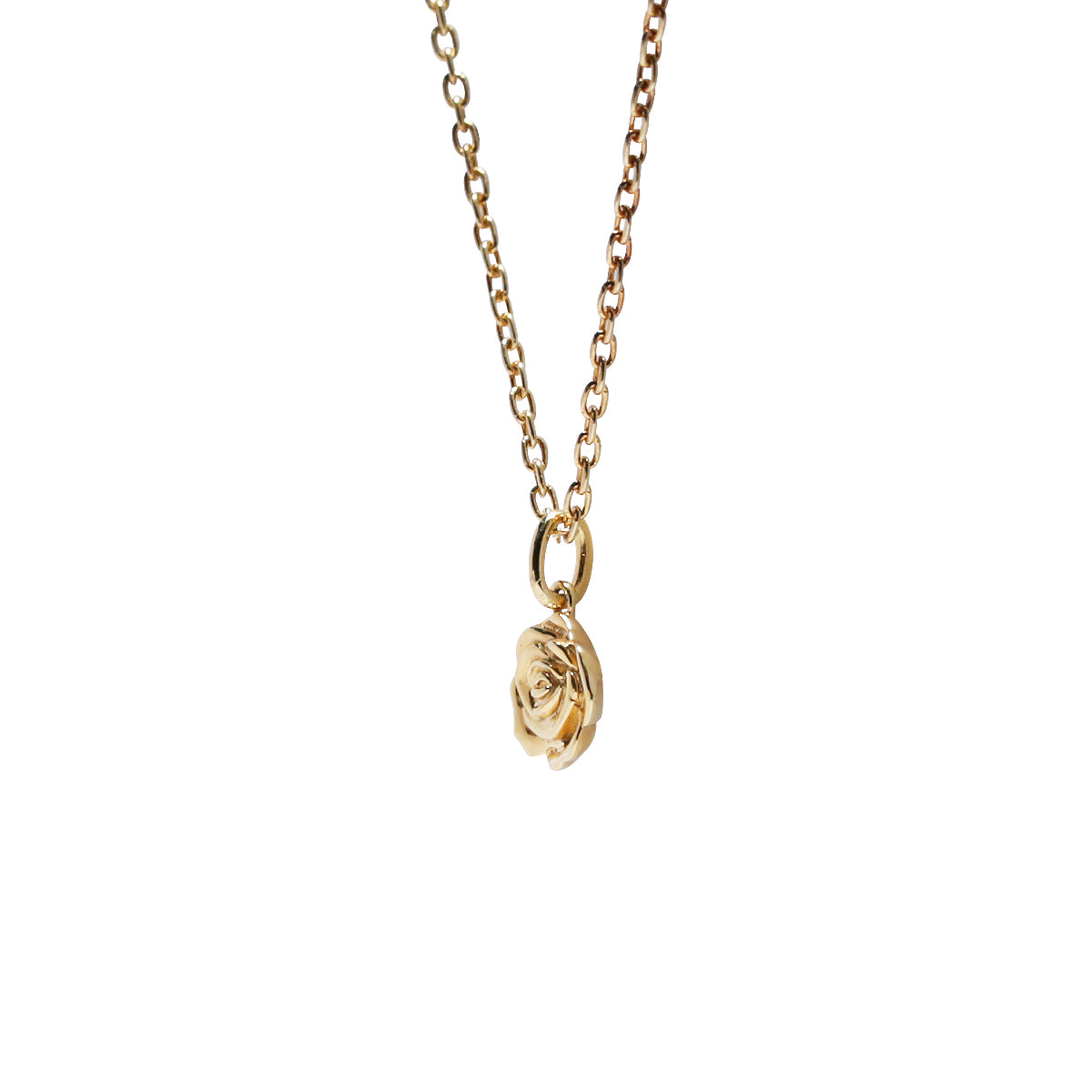 Beauty and the Beast Rose Necklace Princess Gold