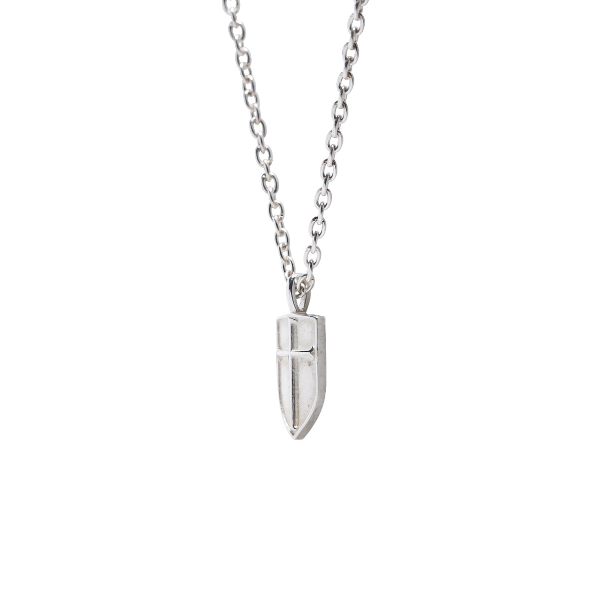 Sleeping Beauty Prince Phillip's Shield Necklace Silver