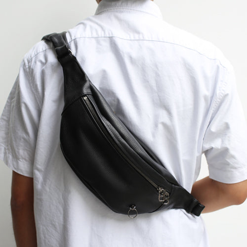 ENDURE Leather Body Bag Shoulder Bag S - Black