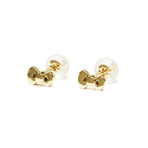 Hello Kitty Ribbon Earring - 10K Yellow Gold