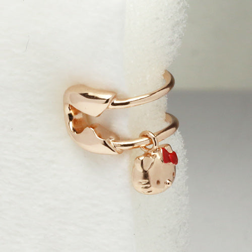 Hello Kitty Safety Pin Ear Cuff - Pink Gold