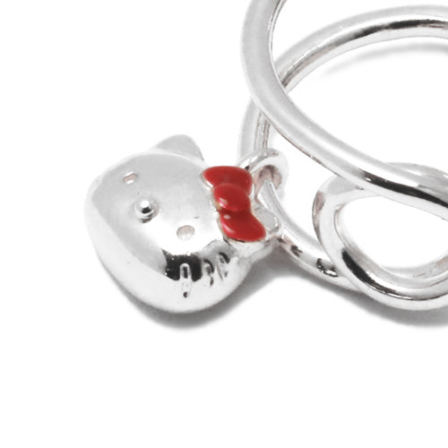 Hello Kitty Safety Pin Ear Cuff - Silver