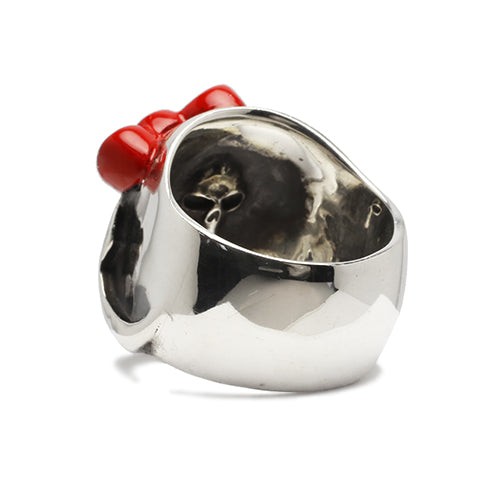 Hello Kitty Skull Face Ring - Silver